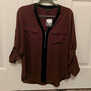 Express Half Zip Blouse